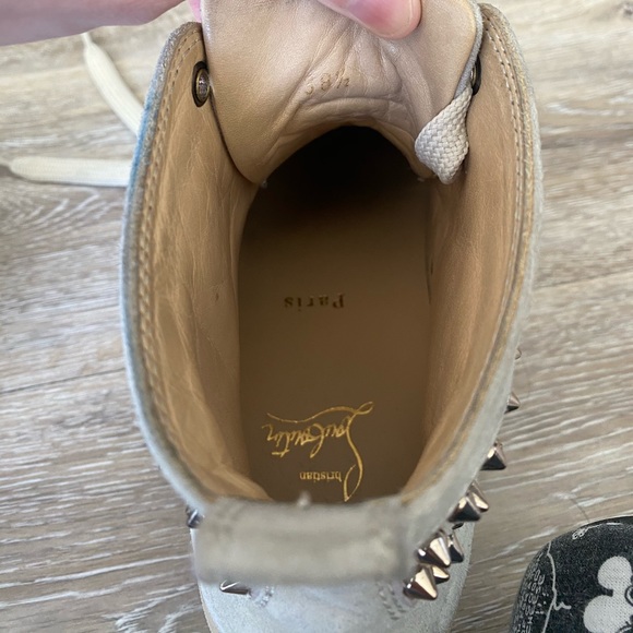 CHRISTIAN LOUBOUTIN Suede Studded Louis sneaker - Picture 5 of 6